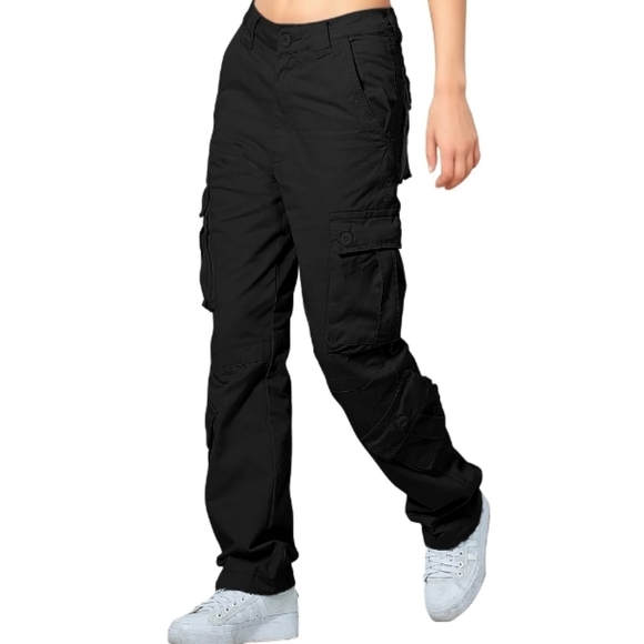 WRANGLER Black Cargo Regular Taper Womens Pants - Size L - Picture 5 of 5